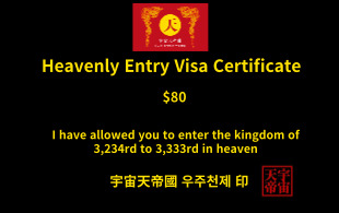 천상 입국 비자 증명서