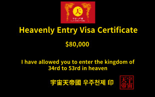 천상 입국 비자 증명서
