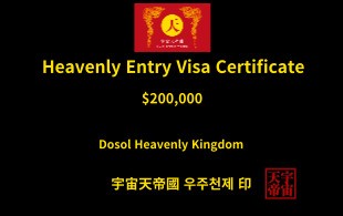 천상 입국 비자 증명서
