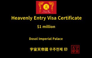 천상 입국 비자 증명서