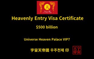 천상 입국 비자 증명서